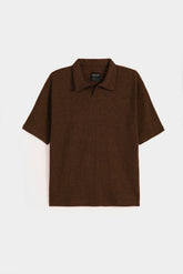 Waffle Knit Polo - British Tan
